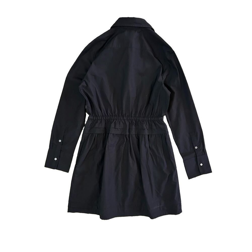 NWT J. Crew Elena Poplin Cotton Shirt Dress Black Women’s 2P Preppy Minimalist - Picture 9 of 10